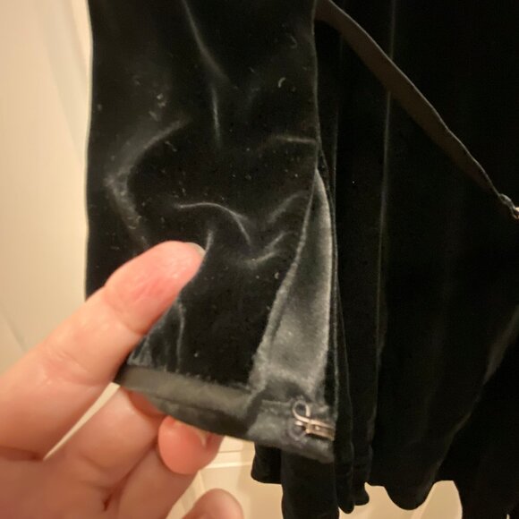 😍 DESIGNER DONALD DEAL DESIGNER DRESS BLACK VELVET & SILK 8 😍 - Picture 4 of 11